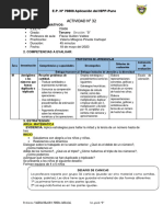 Experiencia de Aprendizaje Del 18 de Mayo Del Dia Jueves