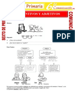 Reconociendo Al Sustantivo y Al Adjetivo para Sexto de Primaria