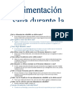 Alimentación Sana Durante La Adolescencia