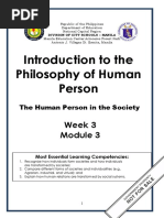 PHILO - Q2 - Mod3 - The Human Person in The Society