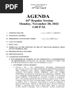 11-28-2022 - AGENDA (16th Regular Session)