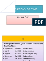 Prepositions of Time