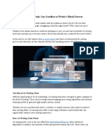 AI Writing Tools - Say Goodbye To Writer's Block Forever