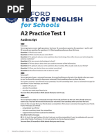 Otefs A2 Practice Test Audioscript