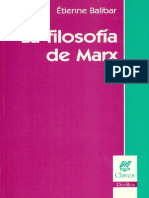 Balibar. La Filosofía de Marx