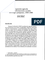 Expansion Agricola y Transformaciones Sociales en El Agro Pampeano, 1969-1988