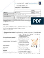 Prueba Unidad 2 8° Básico Lenguaje