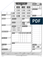 Alien RPG Custom Character Sheet Mono FF-1