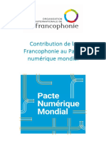 Pacte Numerique Mondial Contribution Francophonie