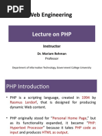 Web Engineering LW PHP Part A