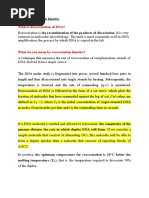 DNA Kinetics Reassociation