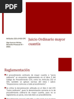 Juicio Ordinario Mayor Cuantía 2023 Parte 1