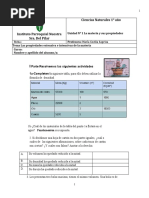 Propiedades de La Materia Actividades