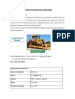 INFORME DE ESTADO DE MAQUINARIA Bulldozer