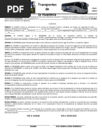 Contrato de Prestación de Servicios - Transportes de La Huasteca CARTA FOLIADO