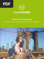 Welcome To Heymondo!: Your Insurance Summary Always Right at Your Fingertips