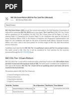 SSC CGL Exam Pattern 2023 For Tier 1and Tier 2 (Revised)