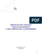 Protocolo de Atencion para El Diagnóstico Y Tratamiento de La Leptospirosis