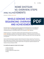 Whole-Genome Shotgun Sequencing - Overview, Steps and Achievements