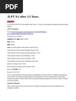 JLPT N1 After 2.5 Years