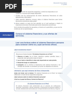 Conoce El Sistema Financiero y Sus Ofertas de Servicios.: Actividad 2