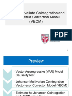 Lecture 7 VAR, VECM and Multivariate Cointegration