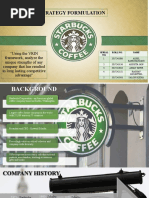 Strategy Formulation For Starbucks