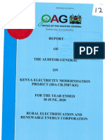 AG - Kenya Elelctricity Modernisation Project - Rural Elelctrification and Renewable Energy Corporation 30th June, 2020 - 0