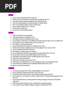 Pre IELTS Two - Sample Questions