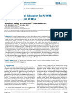 A Study On Sizing of Substation For PV With Optimized Operation of BESS