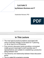 Lecture 5 - The Dialog Between Business and IT