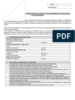 Solicitud Autorizacion Del Sitio de Almacenamiento de Residuos No Peligrosos 2.0 V.F.