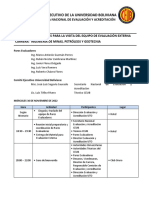 Agenda Visita Carrera de Minas Pares Evaluadores 2022