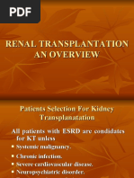 Renal Transplantation An Overview