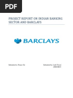 Project Report On Indian Banking Sector and Barclays: Submitted To: Pranav Sir Submitted By: Lalit Tiwari (DM10B19