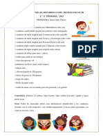 Lista de Útiles Escolares 2 A