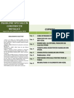 Cap. 0-Probleme Speciale În Construcţii Metalice-Cuprins