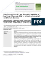 Use of Complementary and Alternative Medicine in Healthy Children and Children With Chronic Medical Conditions in Germany