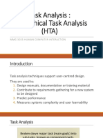 Hierarchical Task Analysis (HTA)