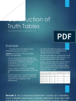 Construction of Truth Tables