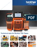 TZe Tapes Technical Data