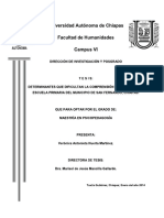 RIBC139345 Determinantes Que Dificultan La Comprensión Lectora en Una Escuela Primaría Del Municipio de San Fernando, Chiapas by VERONICA ANTONIETA