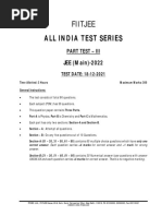 Aits PT-3 Jee Main 18.12.2021 Solution+qp