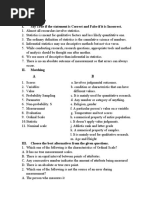 Statistics Mid Exam