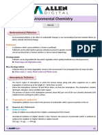 Environmental Chemistry Sheet