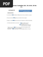 Analisis Normas Contables Arts. 16 Al 20 C.T