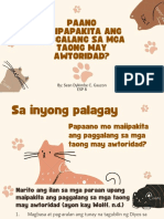 Paano Maipapakita Ang Paggalang Sa Mga Taong May Awtorida