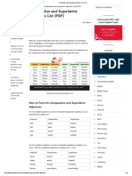 Comparative and Superlative Adjectives List PDF