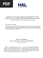 Gestion de La Marque Employeur Management À L'ère Digitale Cas Des Centres de La Relation Client Au Maroc