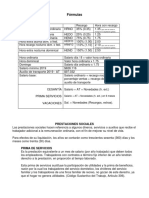 Fórmulas - Prestaciones Sociales - Liquidaciones - Indemnizaciones